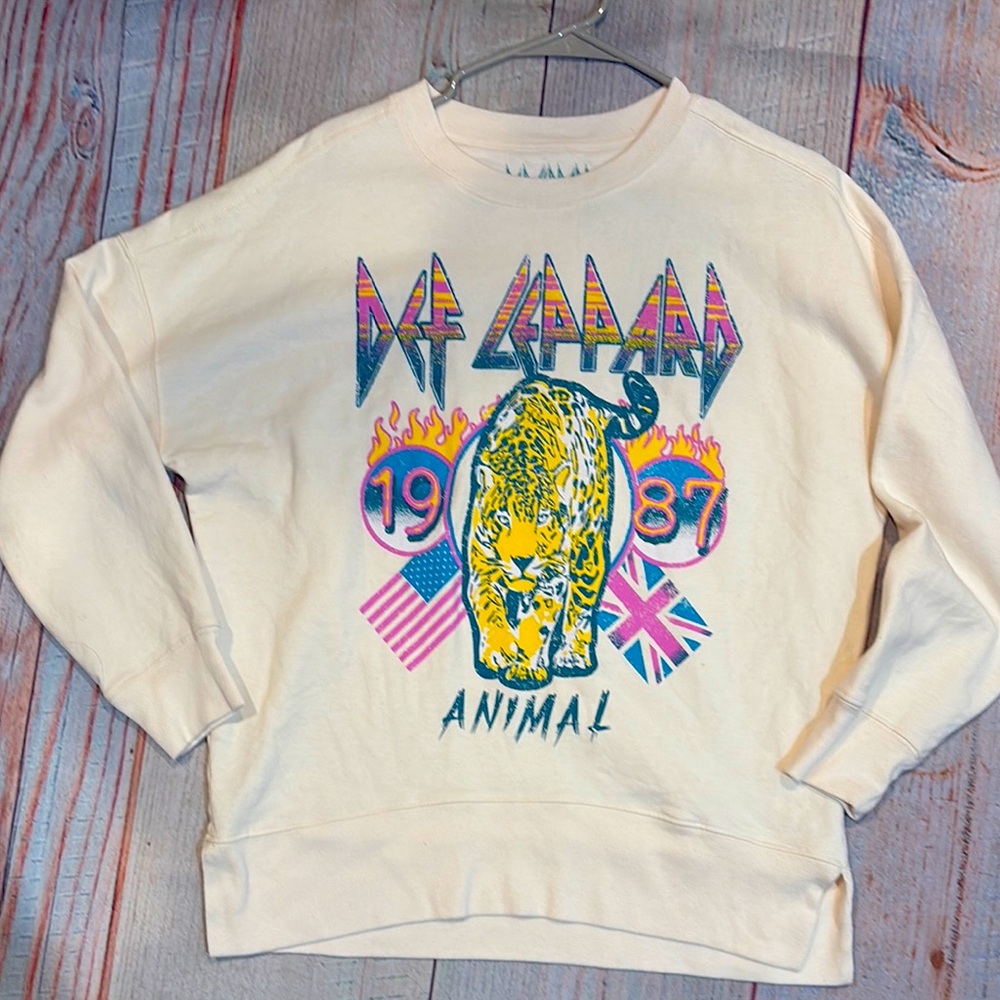 Def Leppard 1987 oversized crew neck